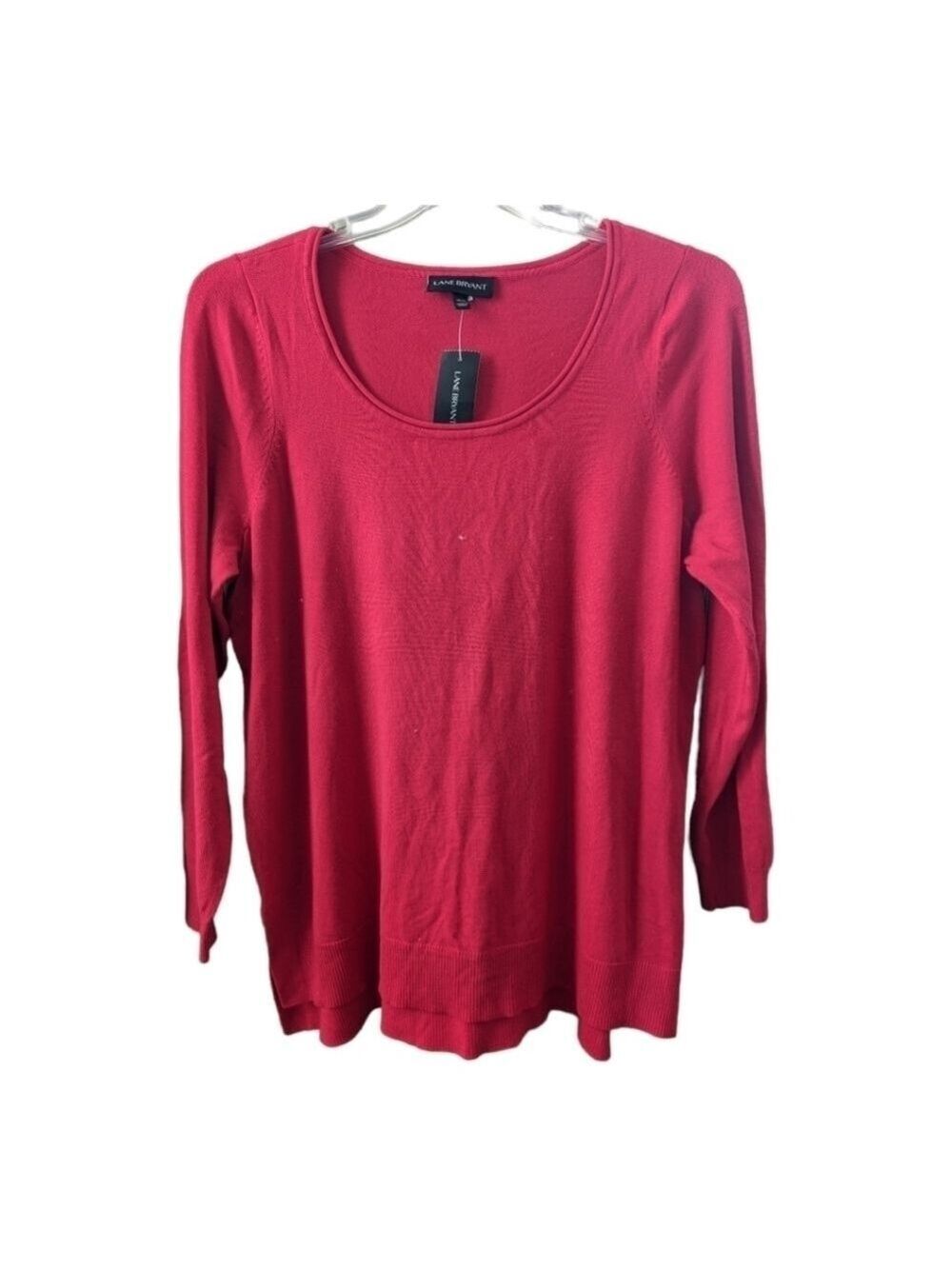 NEW LANE Bryant Red long sleeve scoop neck sweater top Size 14-16